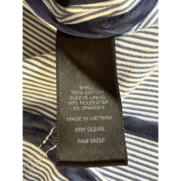 EXPRESS Blue Striped Blazer 2 Button Suit Jacket Women's SZ 6 Career - Picture 14 of 14